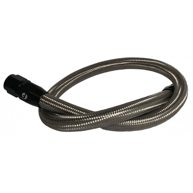 Fleece Performance fpe-clntbyps-hs-12v-ss | 94-98 Dodge Cummins 39.5in 12 Valve Coolant Bypass Hose (SS-Braided); 1994-1998