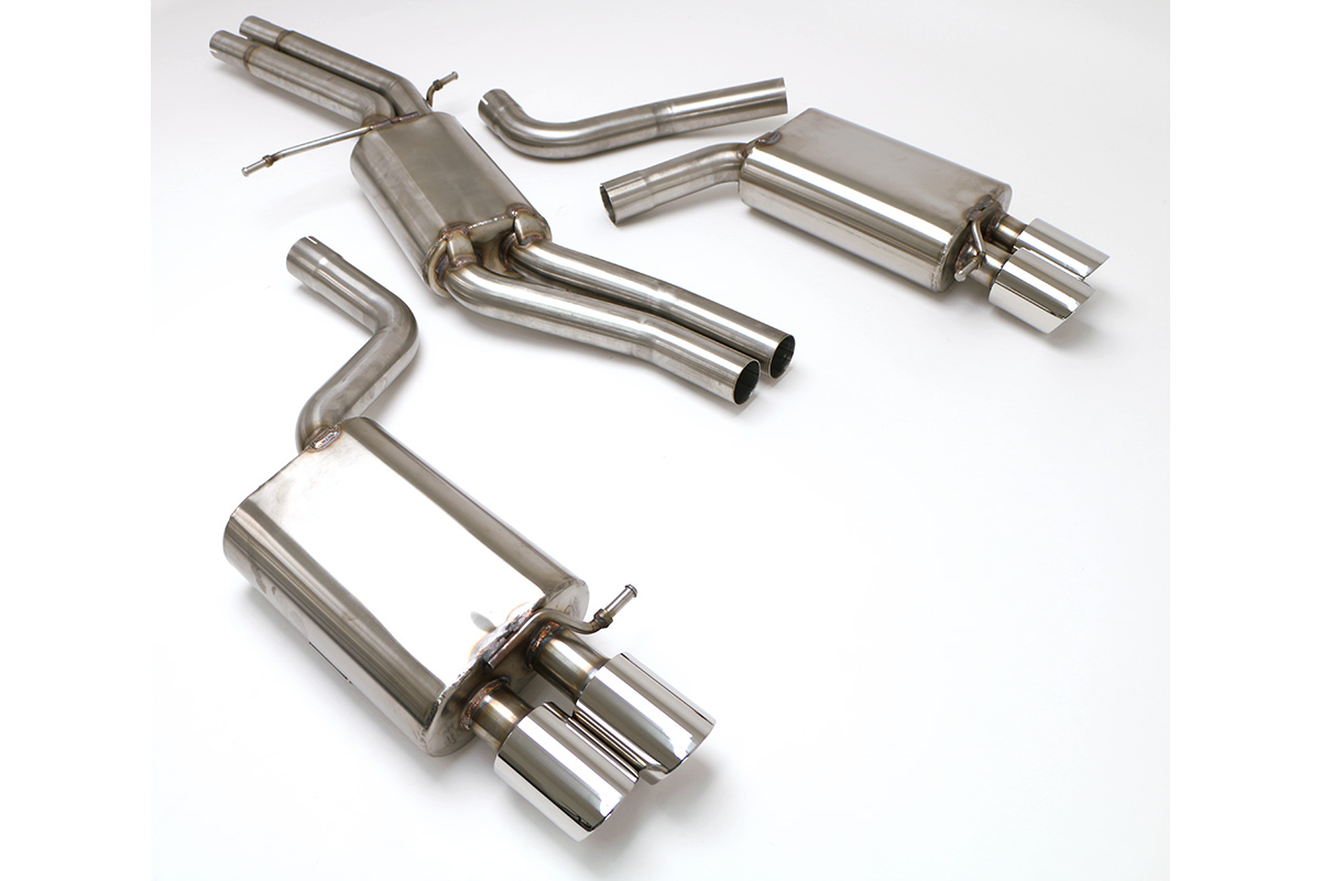 B&B Billy Boat Exhaust FPIM-0545 | B&B Billy Boat Exhaust Billy Boat Audi S4 Exhaust System - B8 QUATTRO 3.0L STEALTH 3.5" Twin ROUND Double-Wall Tips; 2009-2016