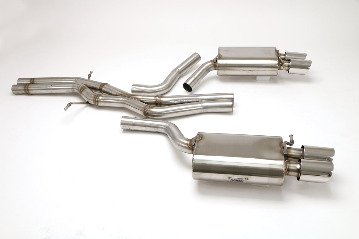 B&B Billy Boat Exhaust FPIM-0547 | B&B Billy Boat Exhaust Billy Boat Audi S4 Exhaust System - B8 QUATRO 3.0L SPORT 3.5" Twin ROUND Double-Wall Tips; 2009-2016