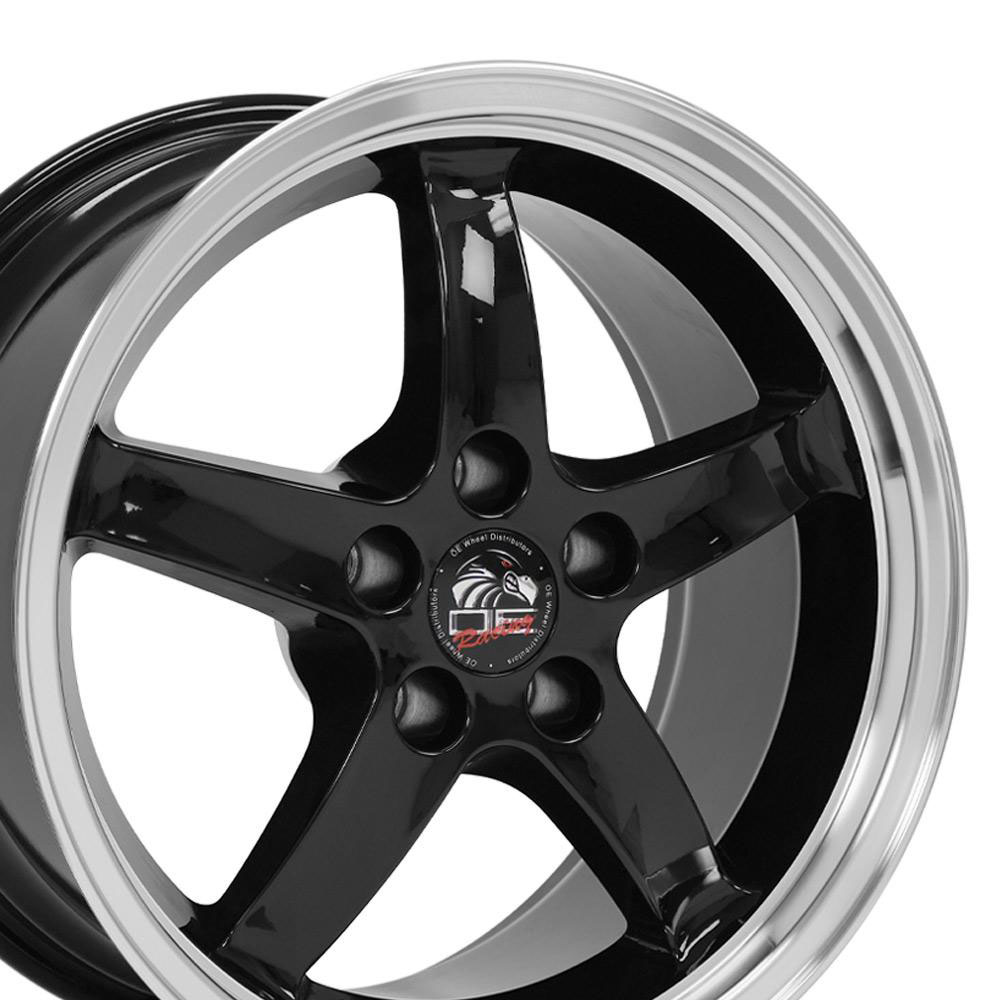 OE Wheels fr04b-d17090-5450-24bm | 17 Replica Wheel FR04 Mustang Cobra Rim 17x9 Black Wheel Ford Mustang 1994-2004; 1994-2004