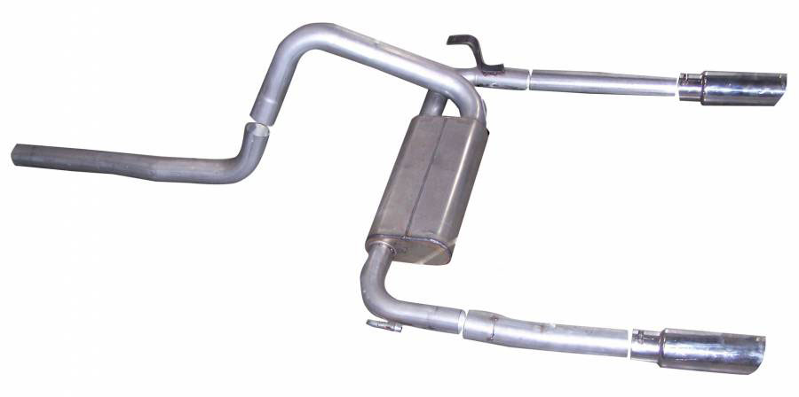 Gibson 320000 | Performance Exhaust Pontiac Firebird 5.7L LS1 Aluminized Cat-Back Dual Exhaust System; 1998-2002