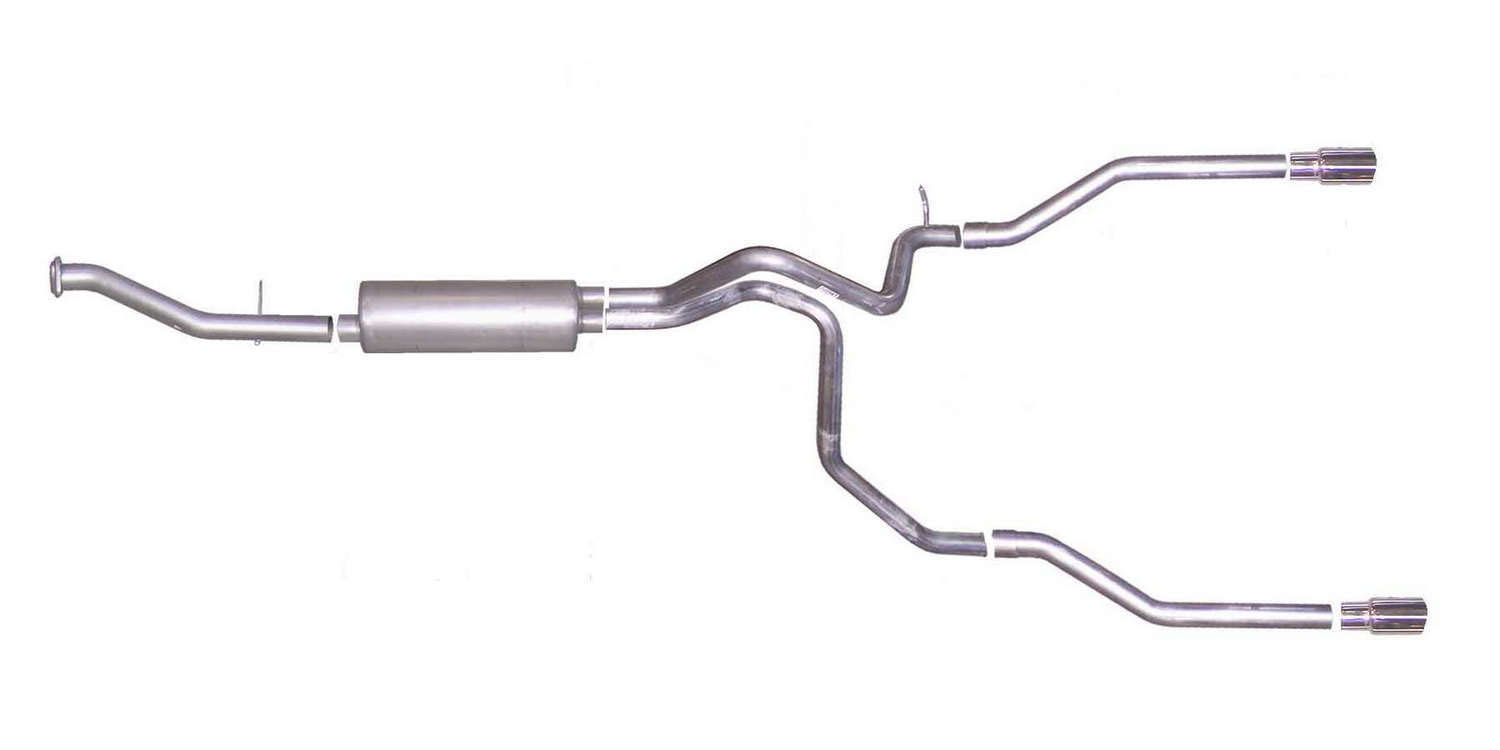 Gibson 5561 | 02-05 Chevrolet Avalanche 1500 Base 5.3L 2.25in Cat-Back Dual Split Exhaust - Aluminized; 2002-2005