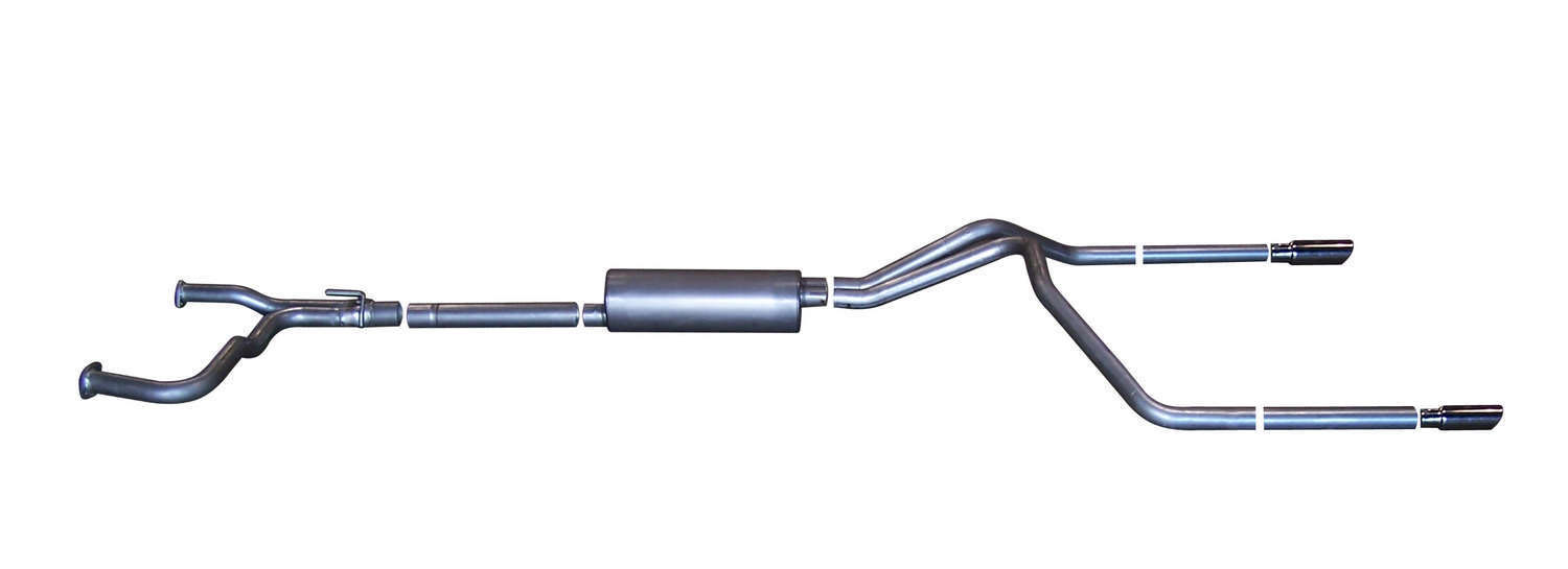 Gibson 8200 | 04-10 Nissan Titan LE 5.6L 2.5in Cat-Back Dual Split Exhaust - Aluminized; 2004-2010