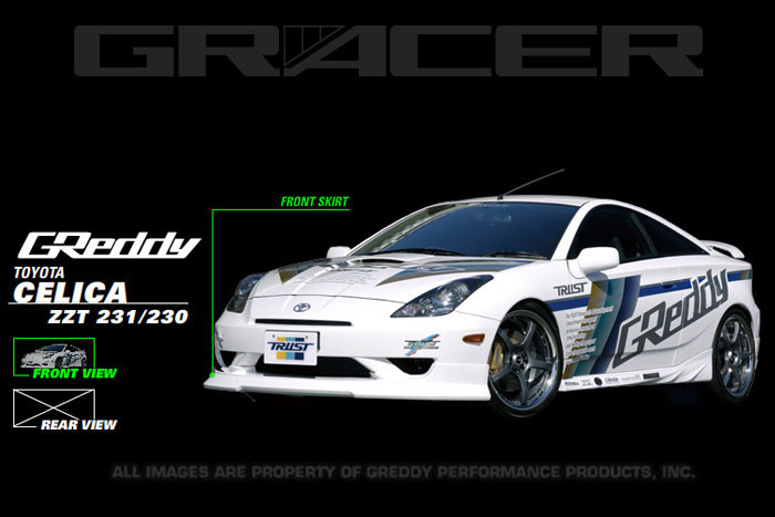 GReddy 17010092 | 03-05 Toyota Celica Front Lip Spoiler **Must ask/call to order**; 2003-2005