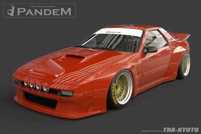 GReddy 17040330 | Pandem 85-92 Mazda RX-7 FC3S Complete Wide Body Aero Kit WITH WING (Special Order); 1985-1992