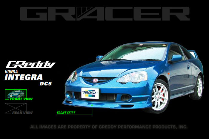 GReddy 17050072 | 02-04 Acura RSX Urethane Front Lip Spoiler ** Must ask/call to order**; 2002-2004