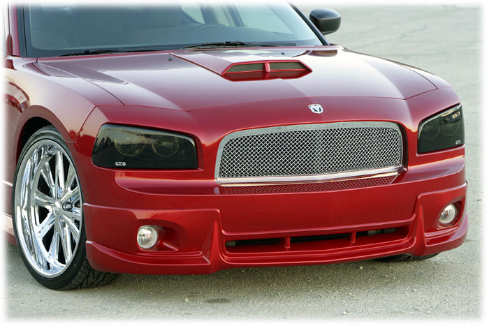 GT Styling GT0663S | Dodge Charger Smoke Headlight Covers; 2006-2010