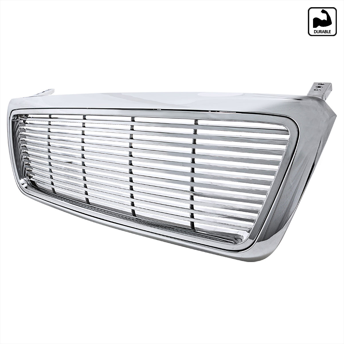 Spec-D Tuning hbg-f150041pcc-gg | SPEC-D Tuning Ford F150 1PC Billet Grille Chrome; 2004-2008