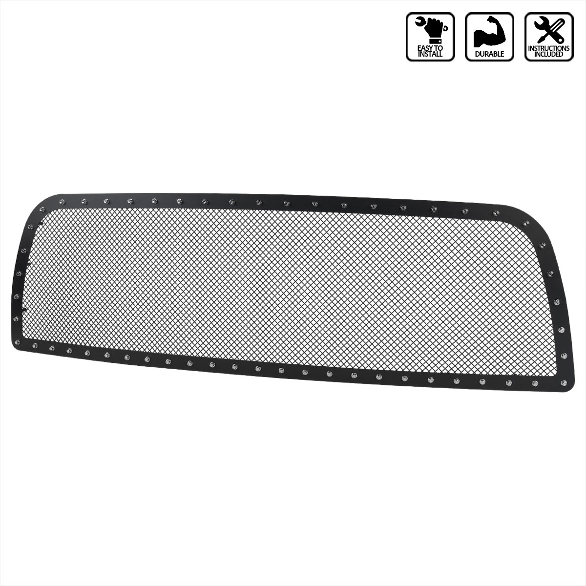 Spec-D Tuning hbg-ram1325bkss-yh | SPEC-D Tuning Dodge Ram 2500/3500 Grille Insert; 2013-2018