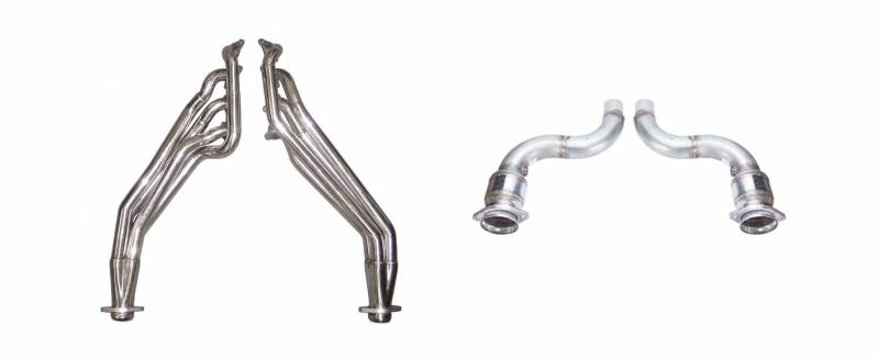 Pypes Exhaust HDR78SK-1 | Pypes Mustang GT Long Tube Headers with Catted Connection Pipes, 1-3/4 Primary Tubes Step to 1-7/8 and 3 inch Collectors; 2015-2017