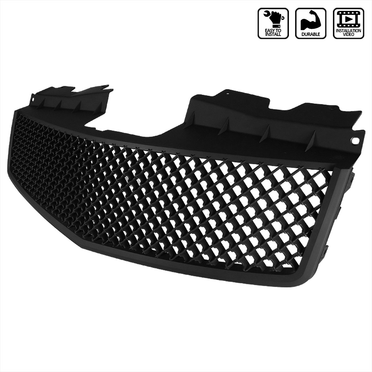 Spec-D Tuning hg-cts03bb-v2-rs | SPEC-D Tuning Cadillac CTS V2 Front Grille Matte Black; 2003-2006