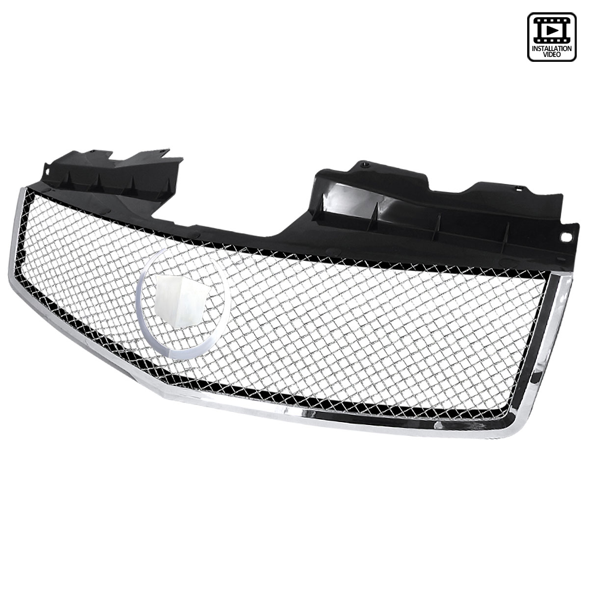 Spec-D Tuning hg-cts03c-rs | SPEC-D Tuning Cadillac CTS Front Grill Chrome; 2003-2006