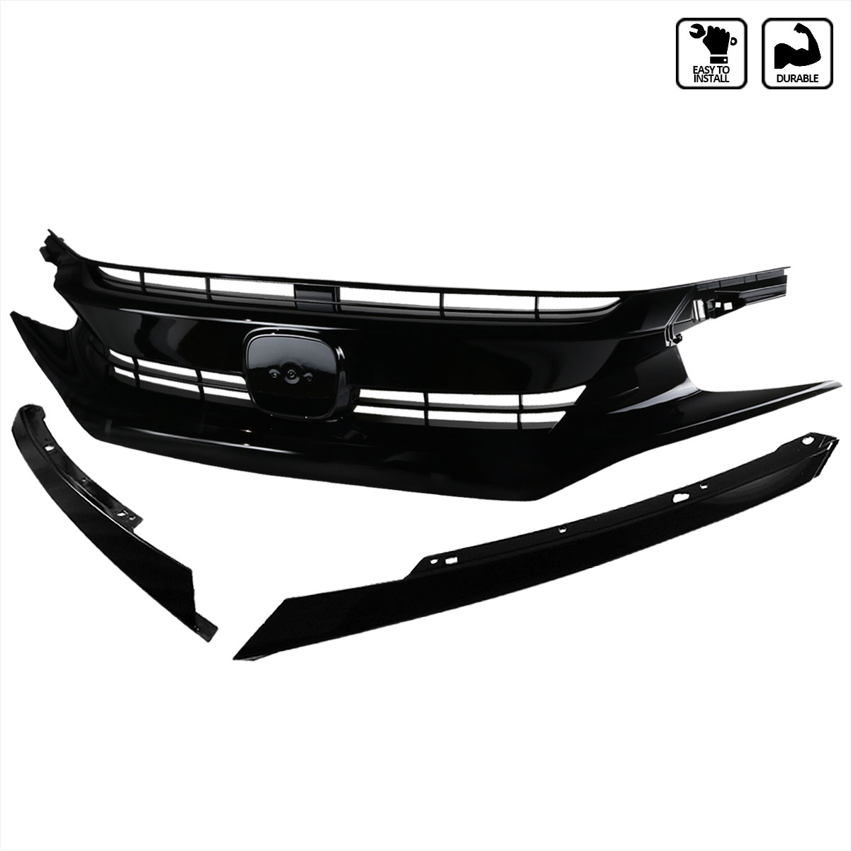 Spec-D Tuning hg-cv16b-bn | SPEC-D Tuning Honda Civic Si Type Grille; 2016-2022