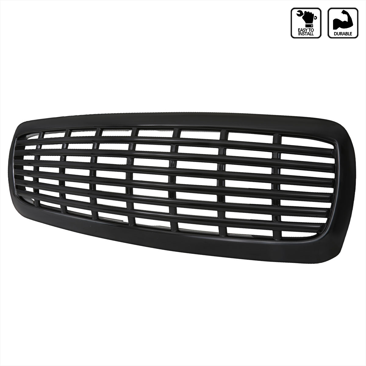 Spec-D Tuning hg-dak97jm-jl | SPEC-D Tuning Dodge Dakota Durango Mesh Grille - Glossy Black; 1997-2004