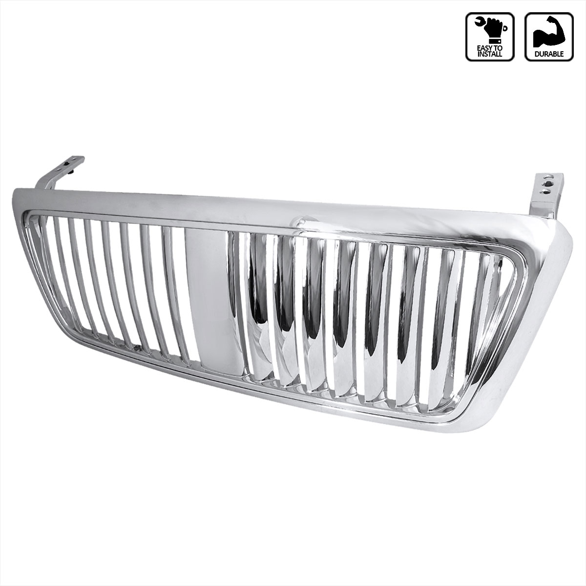 Spec-D Tuning HG-F15004CVT-TY | Spec-D Ford F-150 1p Chrome Grill Vertical; 2004-2007