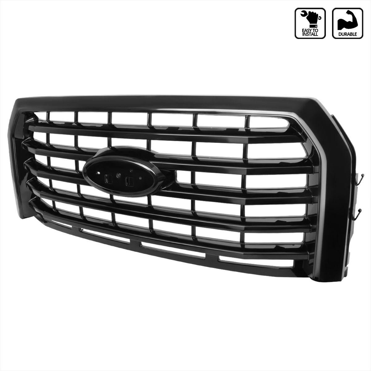 Spec-D Tuning hg-f15015jmht | SPEC-D Tuning Ford F150 Horizontal Style Grille; 2015-2017