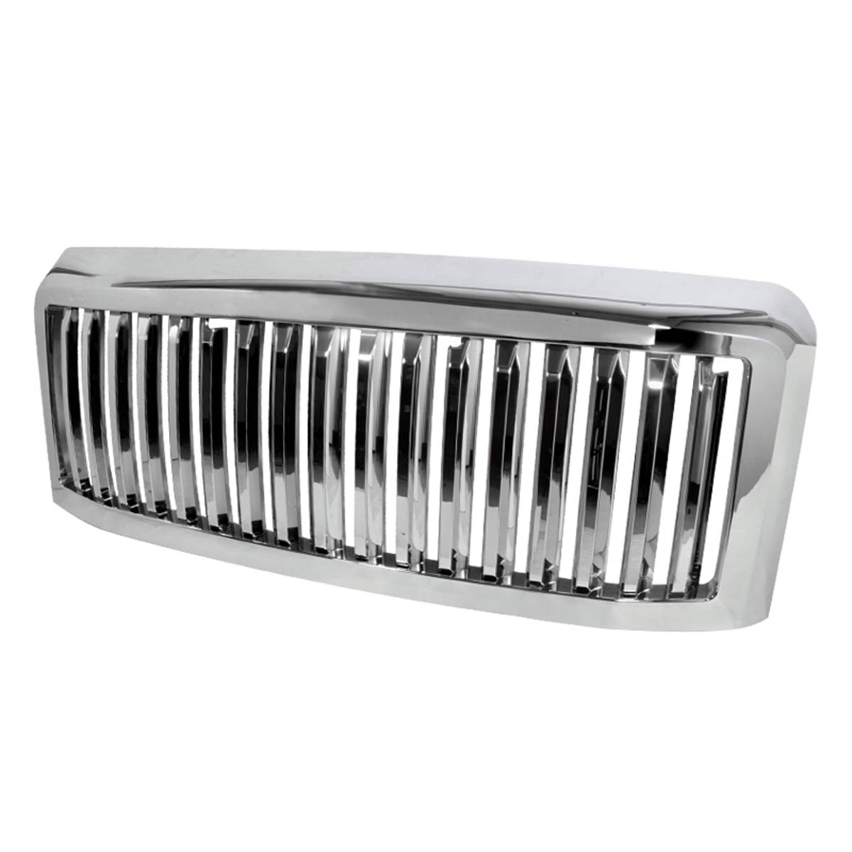 Spec-D Tuning HG-F25008CVT | Spec-D Ford F250 1pc Vert. Grill - Chrome; 2008-2010