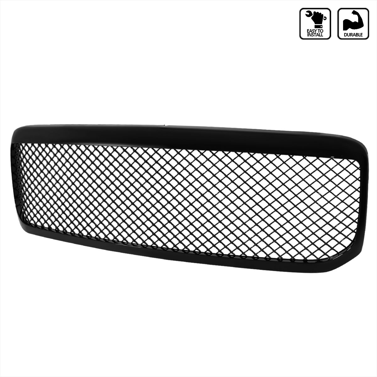 Spec-D Tuning hg-f25099jm-jl | SPEC-D Tuning Ford F250 Mesh Grille Glossy Black; 1999-2004