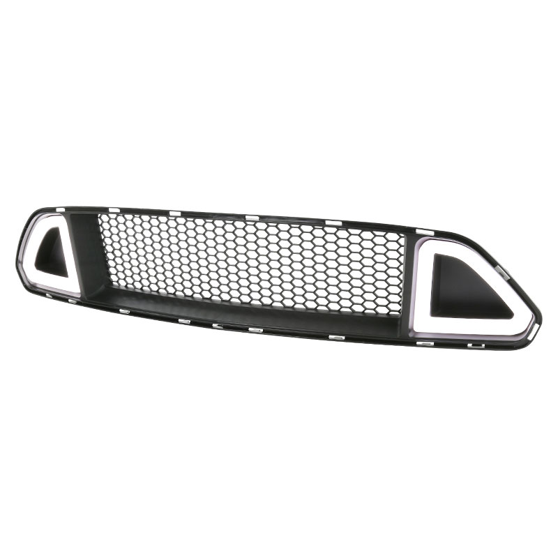 Spec-D Tuning hg-mst15bkdrl-gp | SPEC-D Tuning Ford Mustang Upper Mesh Grille With Led; 2015-2018