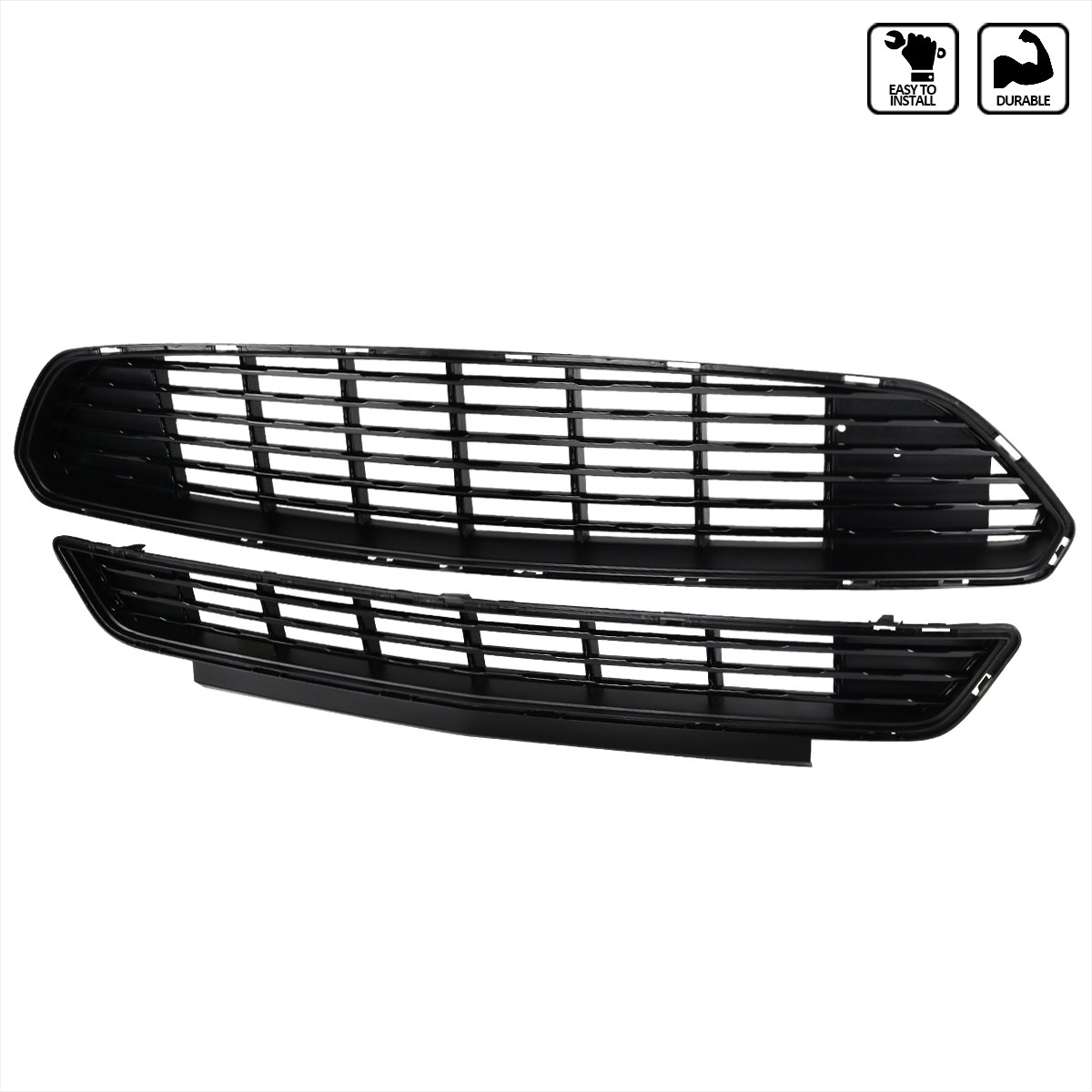 Spec-D Tuning hg-mst15ca-bn | SPEC-D Tuning Ford Mustang Ca Type Grille; 2015-2017