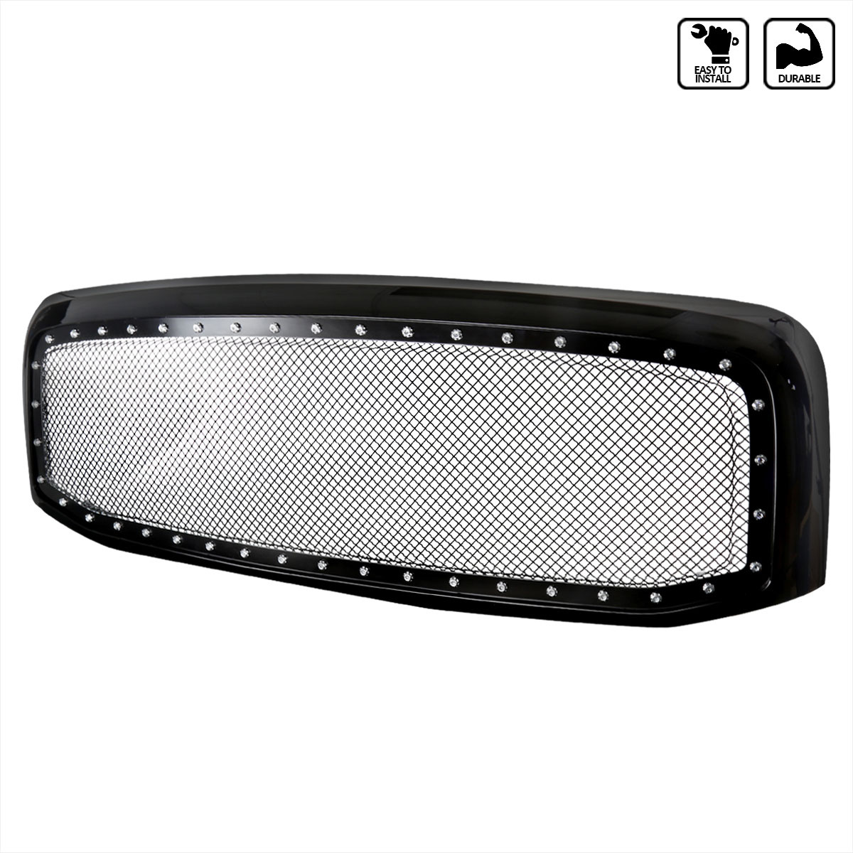 Spec-D Tuning hg-ram06jmss | SPEC-D Tuning Dodge Ram Black Mesh Grille; 2006-2008