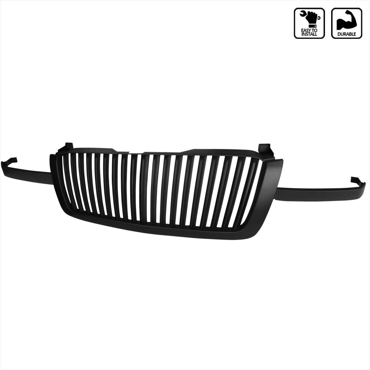 Spec-D Tuning hg-siv03jmvt-rs | SPEC-D Tuning Chevrolet Silverado Vertical Grill Black; 2003-2005