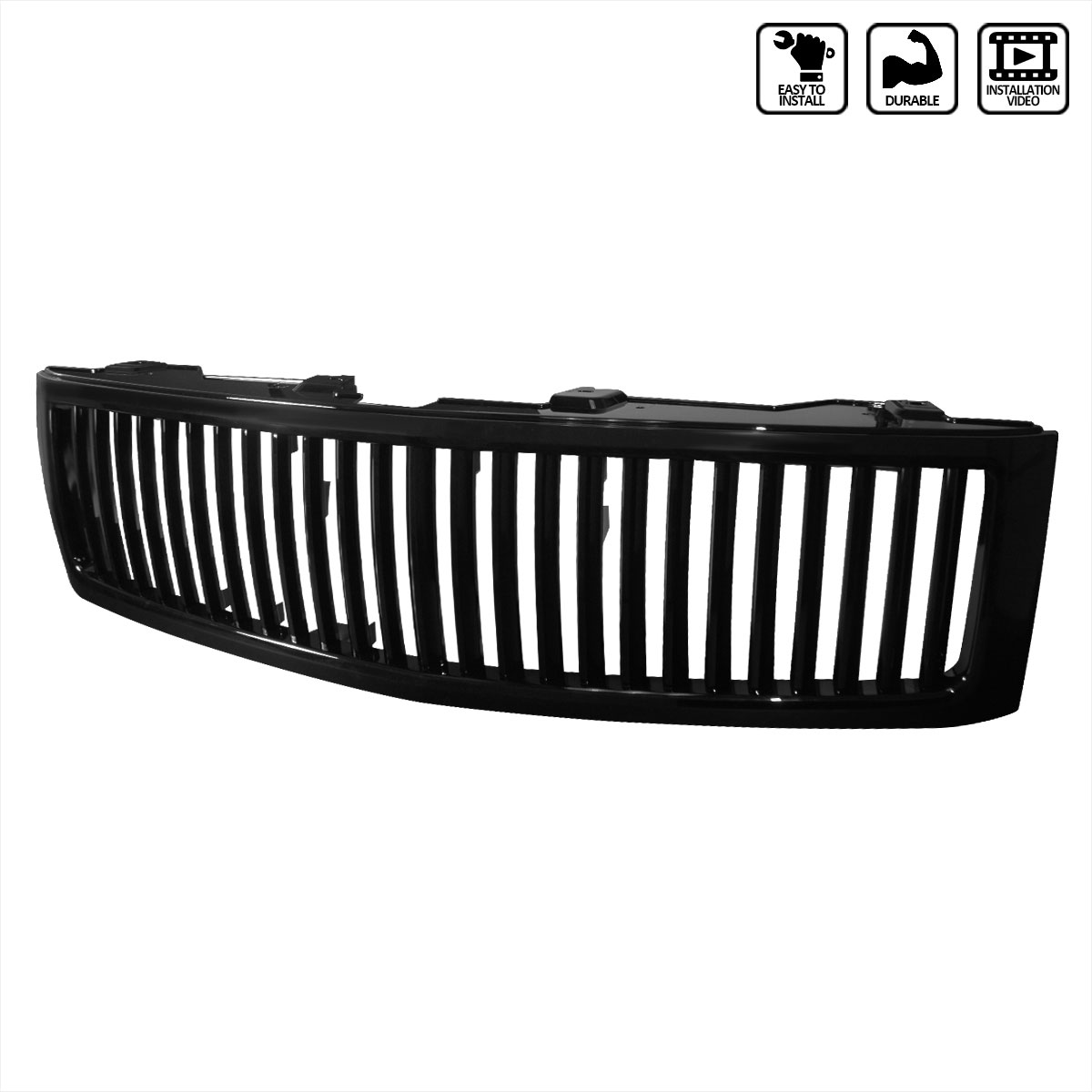 Spec-D Tuning HG-SIV07JMVT | Spec-D Silverado Vertical Grille; 2007-2008