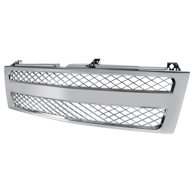 Spec-D Tuning hg-siv99cvt-v2-rs | SPEC-D Tuning Chevrolet Silverado Conversion Grill - Chrome Mesh Style; 1999-2002