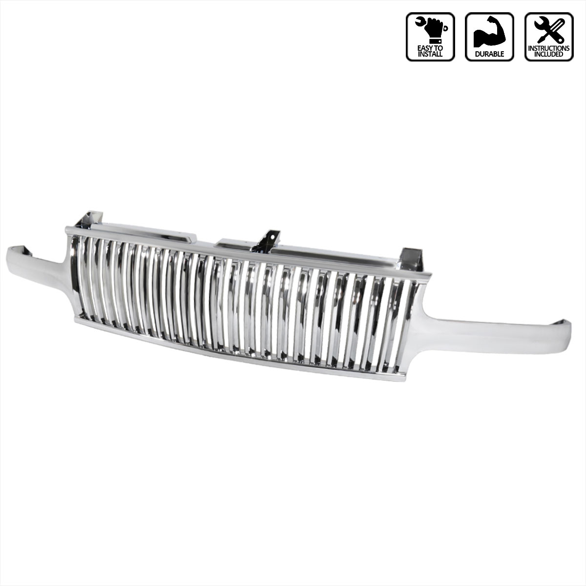 Spec-D Tuning HG-SIV99CVT | Spec-D Silverado Vertical Grill; 1999-2003