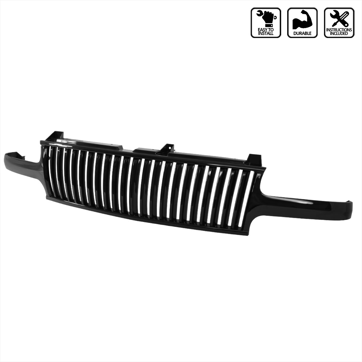 Spec-D Tuning HG-SIV99JMVT | Spec-D Silverado Vertical Grill; 1999-2003