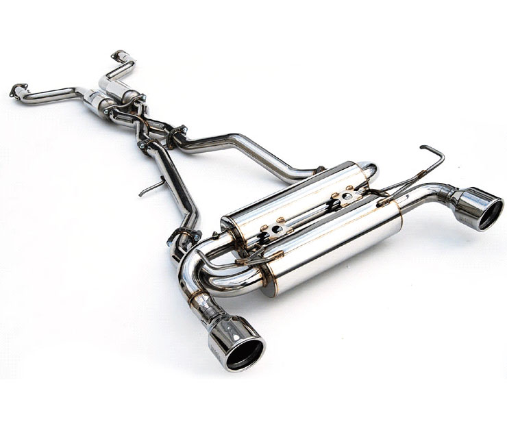 Invidia HS02N3ZGIS | 350z Gemini Rolled Stainless Steel Tips Cat-Back Exhaust System; 2002-2008