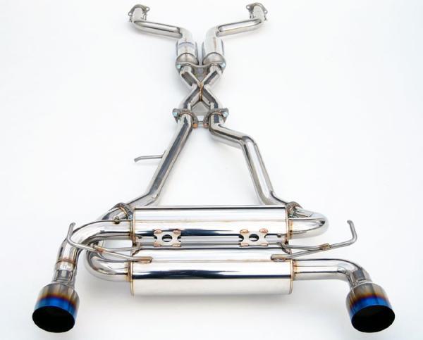 Invidia HS02N3ZGIT | 350z Gemini Single Layer Titanium Tips Cat-Back Exhaust System; 2002-2008