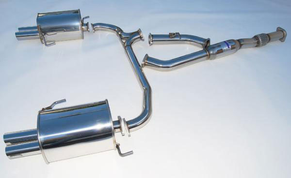 Invidia HS05SL1GT3 | Legacy GT Q300 Quad. Stainless Steel Tips Cat-Back Exhaust System; 2005-2009