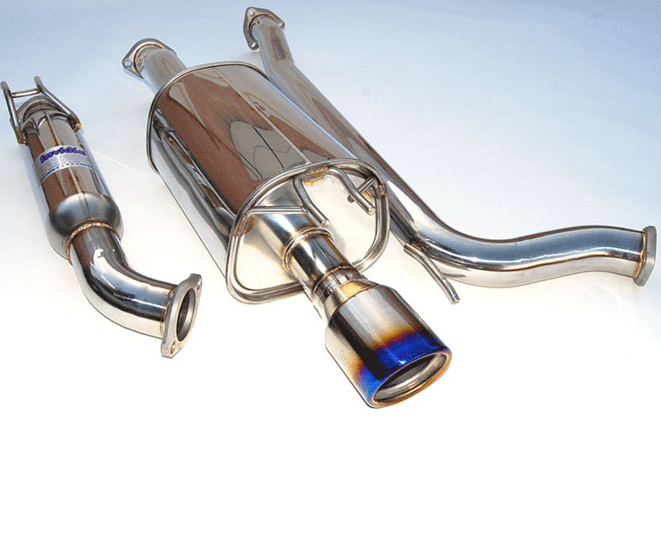 Invidia HS06HC2G3T | Civic Si Coupe Q300 70mm Titanium Rolled Tip Cat-Back Exhaust System; 2006-2011