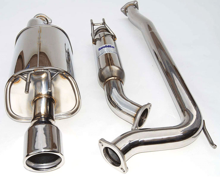 Invidia HS06HC4G3S | Civic Si Sedan Q300 70mm S.S. Rolled Tip Cat-Back Exhaust System; 2006-2011