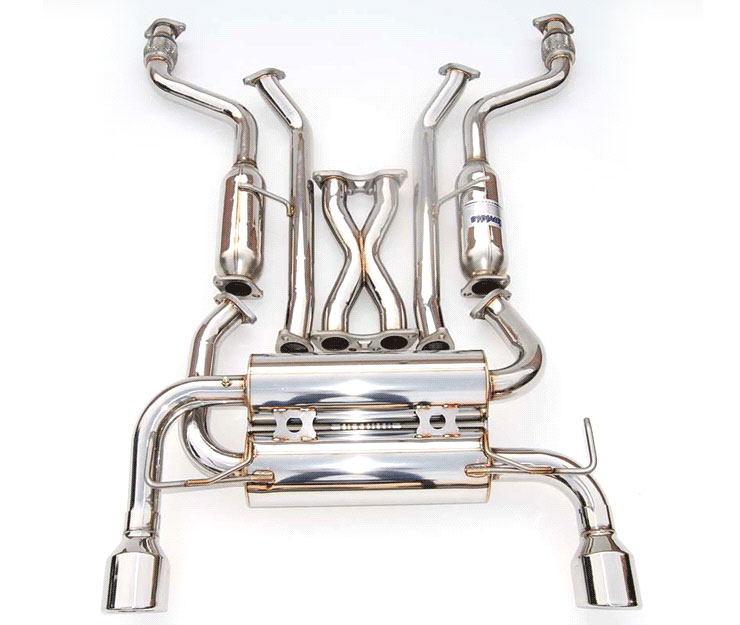 Invidia HS09IFXGIS | Fx35/Fx37 2/4wd Gemini Rolled S.S.Tip Cat-Back Exhaust System; 2009-2016