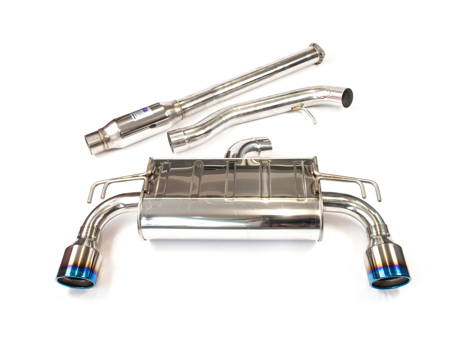 Invidia HS09MEXG3T | Evo X Q300 Rolled Titanium Tip Cat-Back Exhaust System; 2008-2016