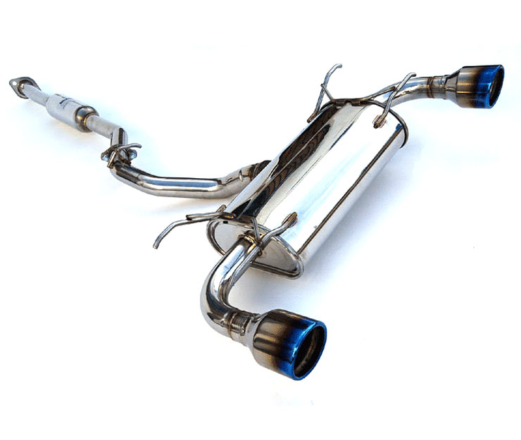 Invidia HS12SSTG3T | Fr-S Q300 Rolled Titanium Tips Cat-Back Exhaust System; 2012-2016