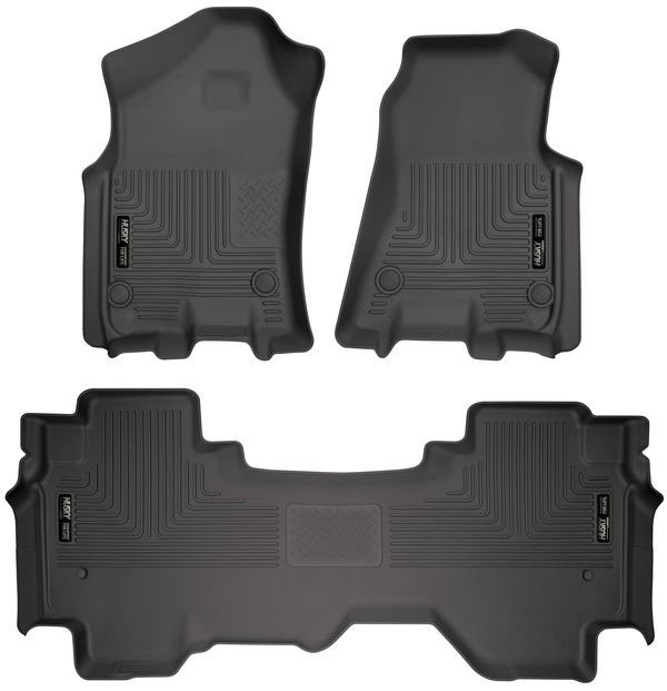 Husky Liners 94011 | 19 Dodge Ram 1500 Quad Cab Weatherbeater Black Front & 2nd Seat Floor Liners; 2019-2019