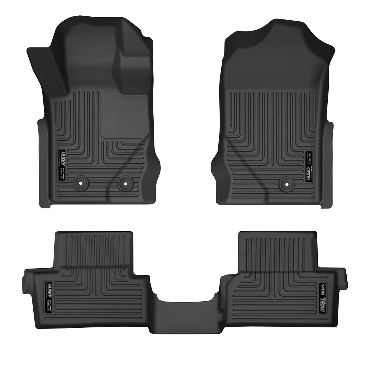 Husky Liners 95311 | 2021 Ford Bronco 2 Door Weatherbeater Front & 2nd Seat Floor Liners - Black; 2021-2024