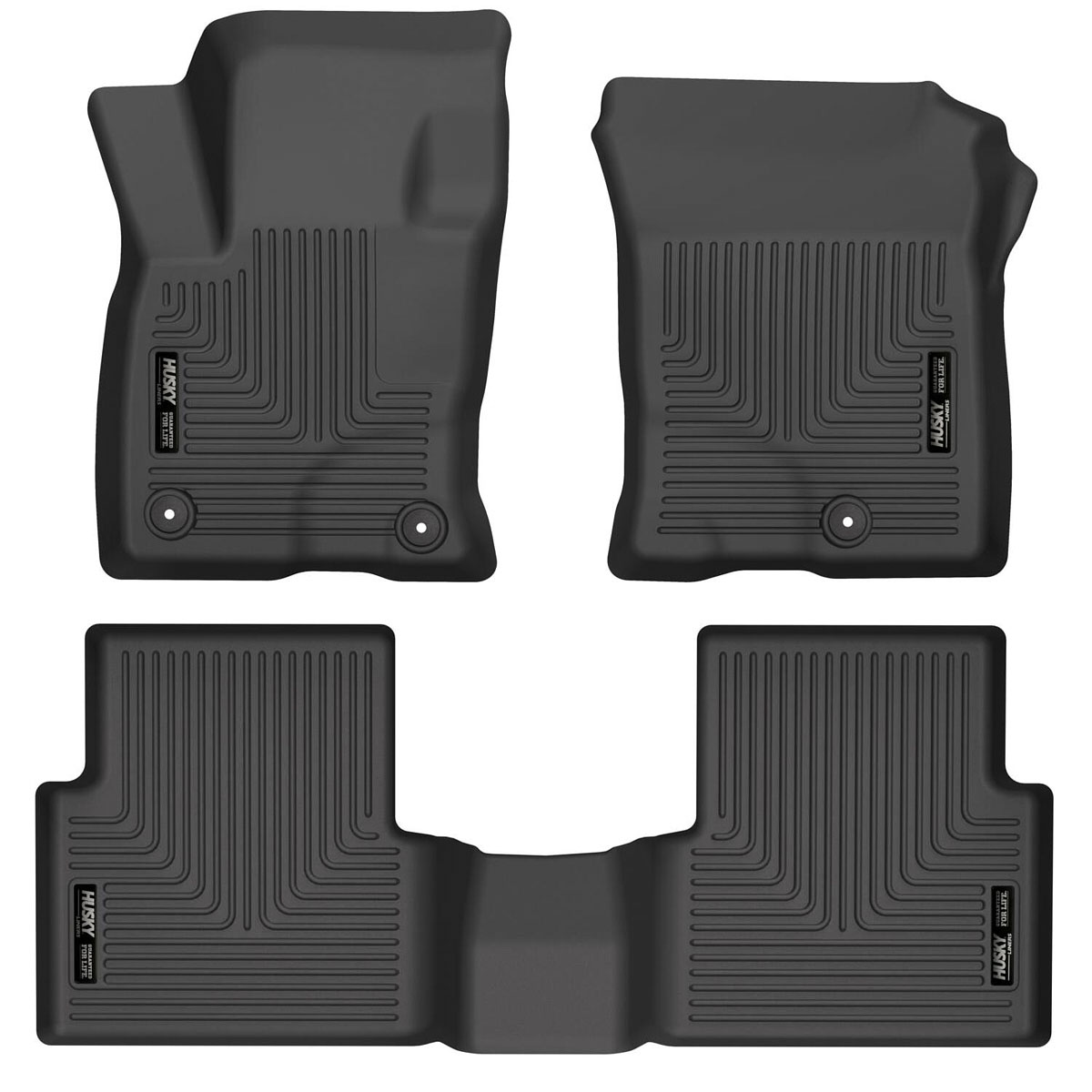 Husky Liners 95341 | 21-22 Ford Bronco Sport WeatherBeater Front & 2nd Seat Floor Liners (Black); 2021-2024