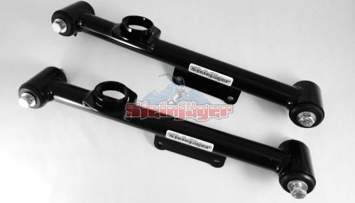 Steinjager J0023992 | Mustang Adjustable Rear Lower Control Arm Fixed Length Poly Bushing Complete set Black Powdercoat; 1979-1993