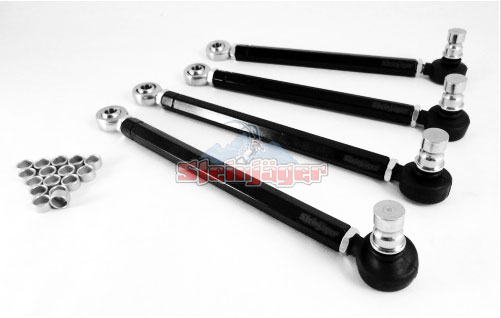 Steinjager J0030139 | Audi A4 Front Upper Control Arms Double Adjustable with Chrome Moly Rod Ends; 1996-2008