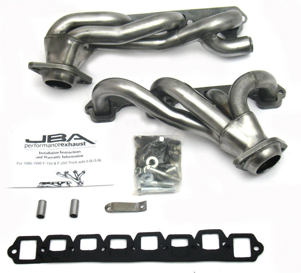 JBA 1628s | 87-96 Ford F-150 5.8L SBF 1-5/8in Primary Raw 409SS Cat4Ward Header; 1987-1996