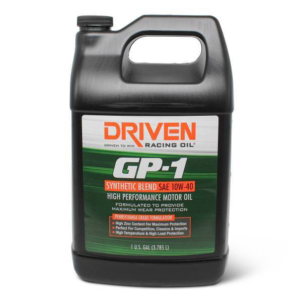 Driven Racing Oil 19408 | DRIVEN RACING OIL GP-1 10w40 Synthetic Blend Oil 1 Gallon