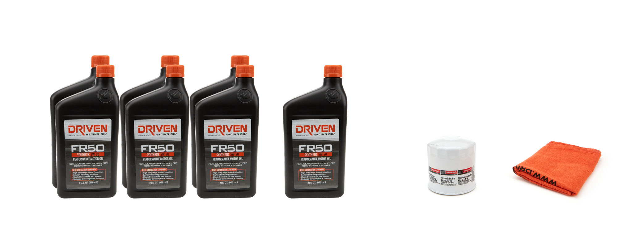 Driven Racing Oil 20752k | DRIVEN RACING OIL 5w50 Oil Change Kit 07- 12 Mustang GT500 5.4L; 2007-2012