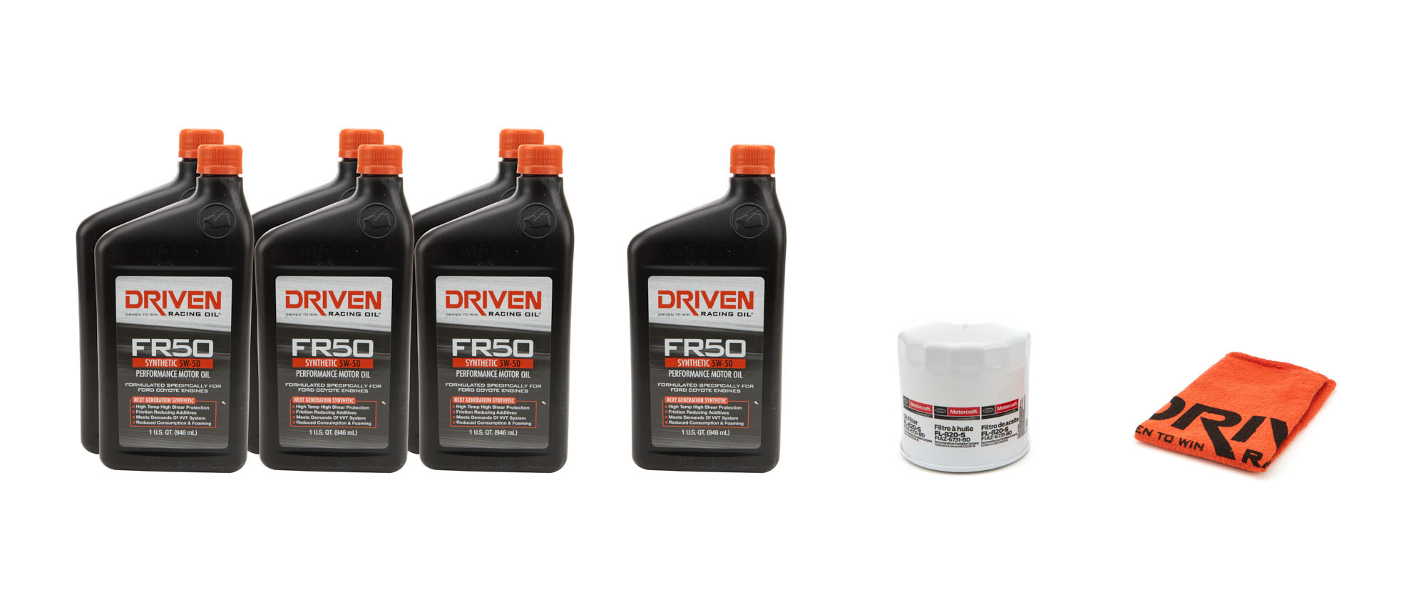 Driven Racing Oil 20952k | DRIVEN RACING OIL 5w50 Oil Change Kit 13- 14 Mustang GT500 5.8L; 2013-2014