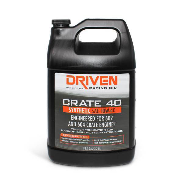 Driven Racing Oil 22408 | DRIVEN RACING OIL Crate 40 10w40 Synthetic Oil 1 Gallon