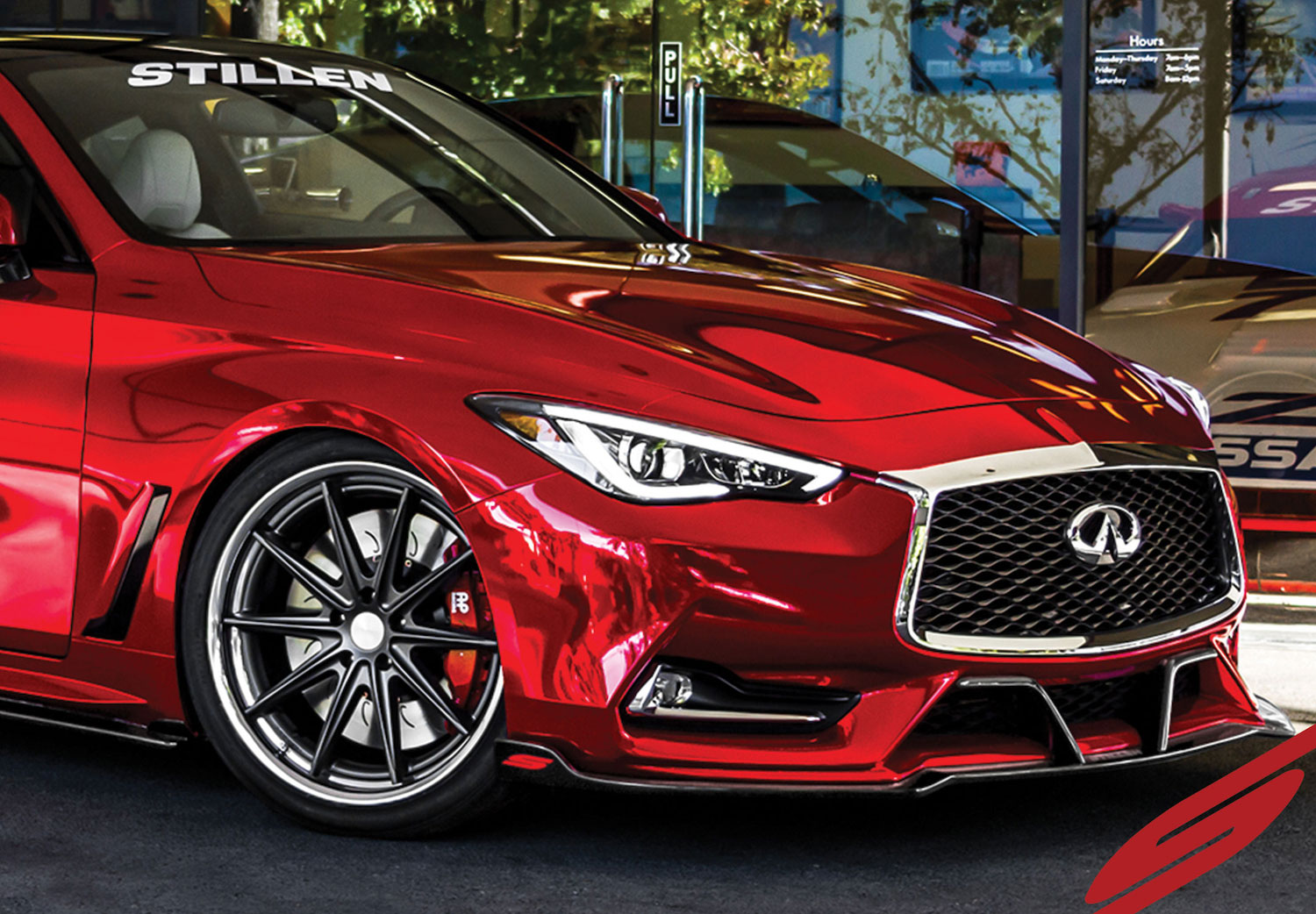 Stillen kb11232 | STILLEN Front Splitter & Winglets 17 Infiniti Q60-Matte Black; 2017-2017