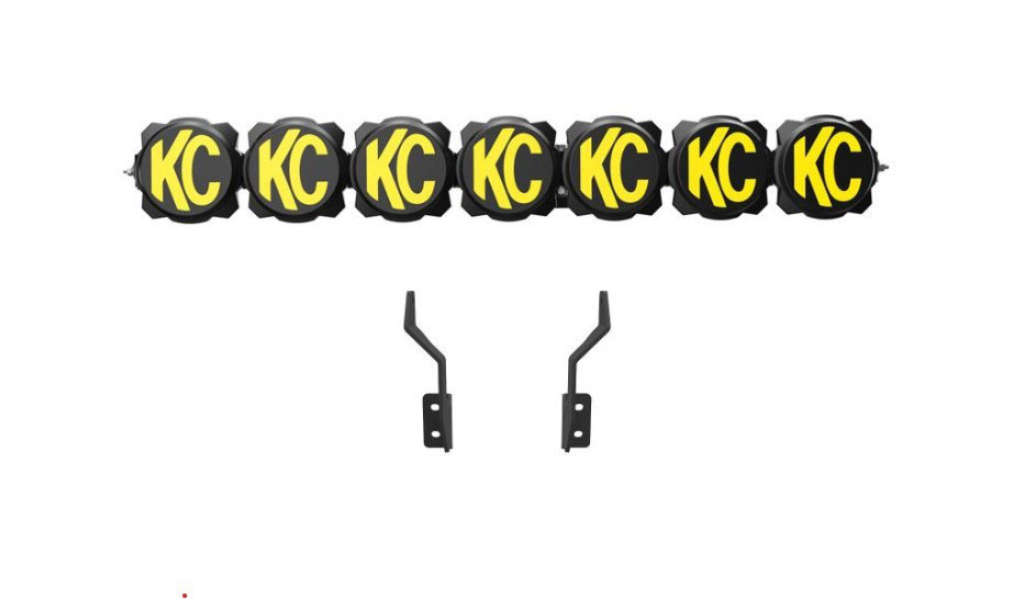 KC HiLiTES 91346 | Gravity LED Pro6 Front Bumper 7 Light Bar Kit; 2017-2024